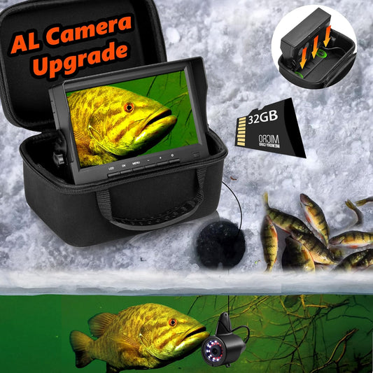 FishPRO DVR - 7'' Underwater Fishing Camera w/Bracket, 12pcs IR + 12pcs LED light